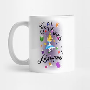 Alice in Wonderland Fall Into Adventure Book Art Mug